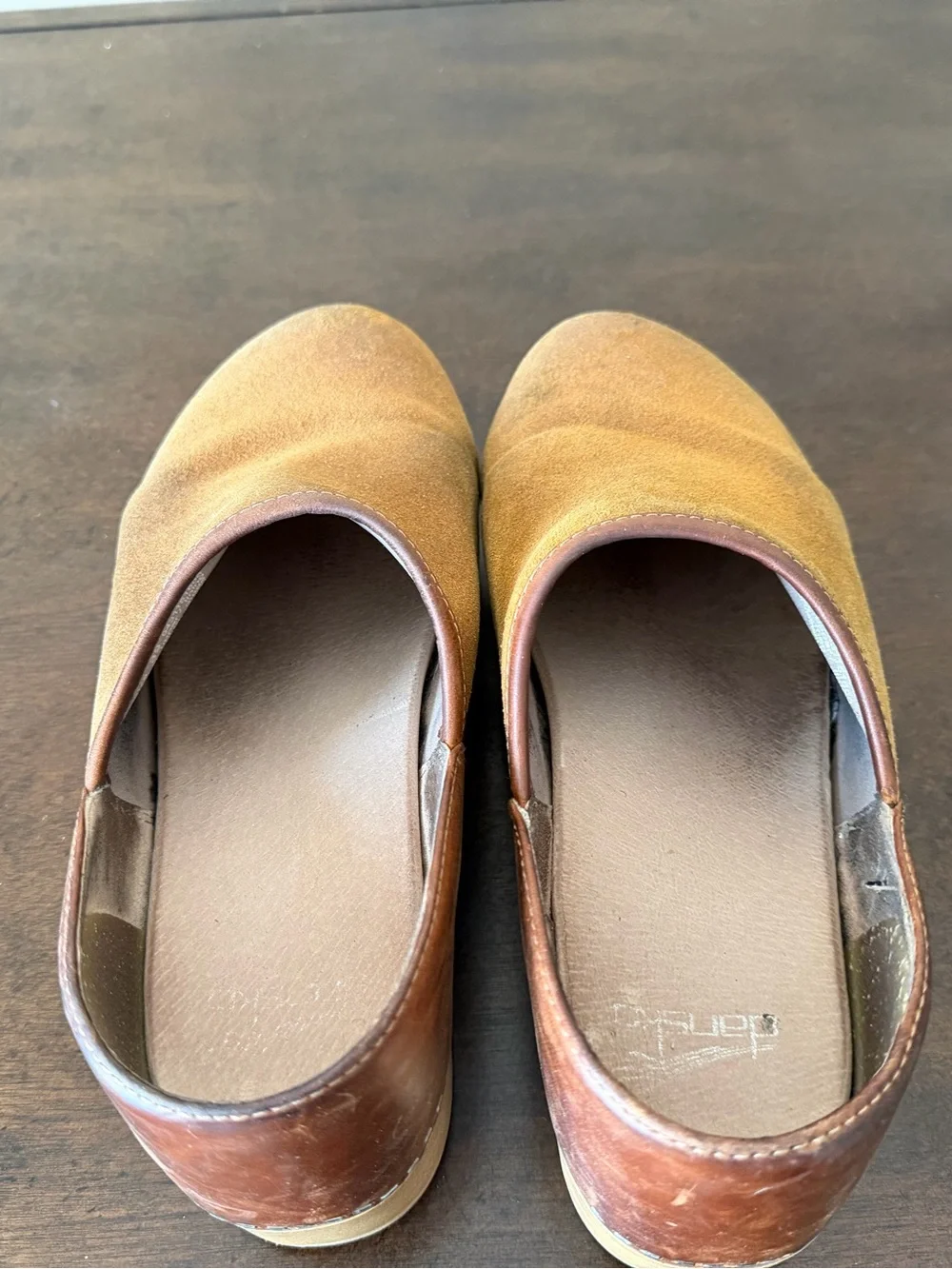 Women’s Suede Slip-On Clogs in Brown